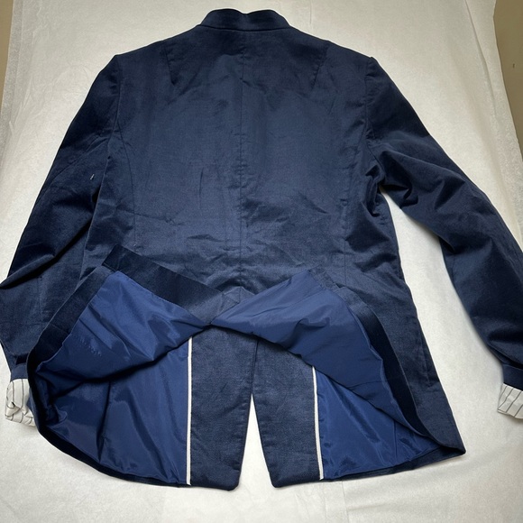 Banana Republic Velvet Blazer Jacket Blue Long and Lean Blazer 🪻 - Picture 5 of 9